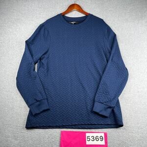 Nova Men Lightweight Mens Long Sleeve Sweatshirt Casual Navy Blue Pullover Large